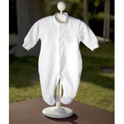 Pijama blanco con rosa