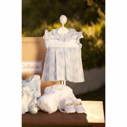 Vestido azul con capota