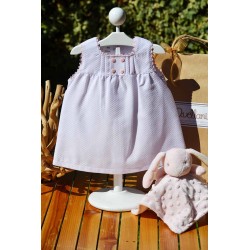 Faldón piqué rosa con botones